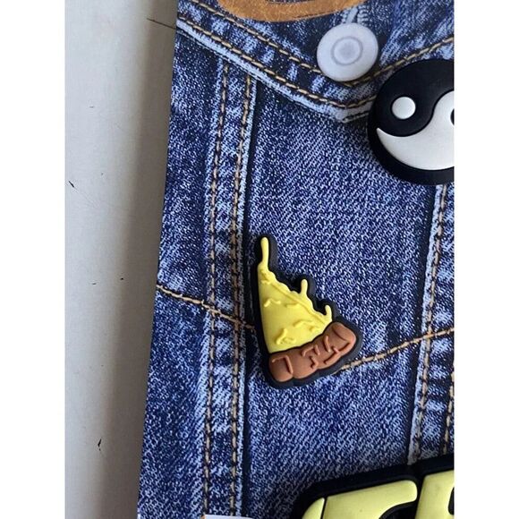 5 Pack Crocs Jibbitz Dude Pin Backer Alien Dominoes Peace Pizza Slice NEW - Picture 7 of 12